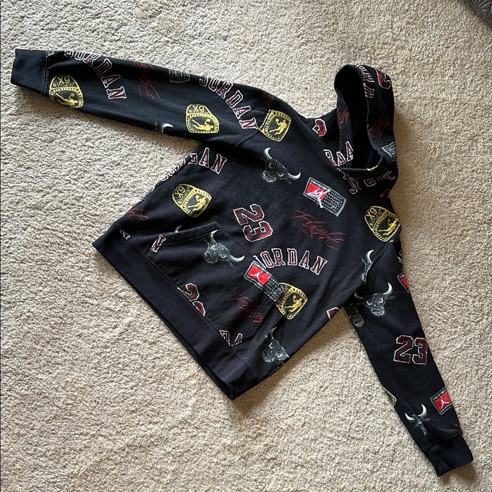 Jordan Logo Black Graphic Hoodie